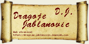 Dragoje Jablanović vizit kartica